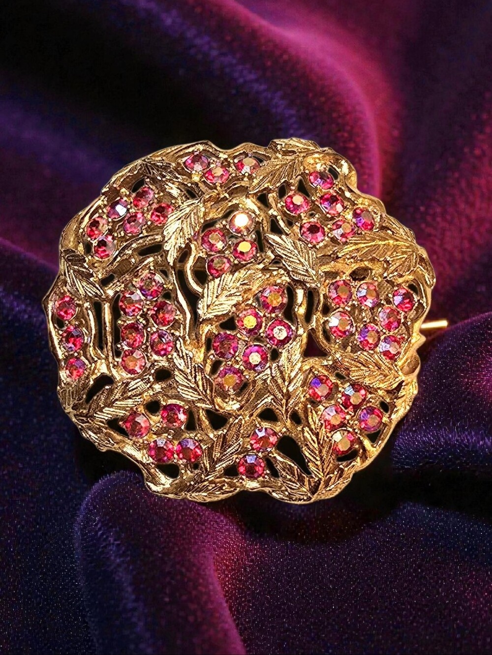 Sarah Coventry Vintage AB Aurora Borealis Rhinestone Brooch - 1960s